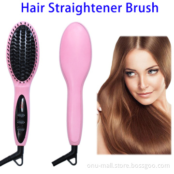 Auto Temperature Lock Plate Fast Ceramic Plate Hair Straightener Brush